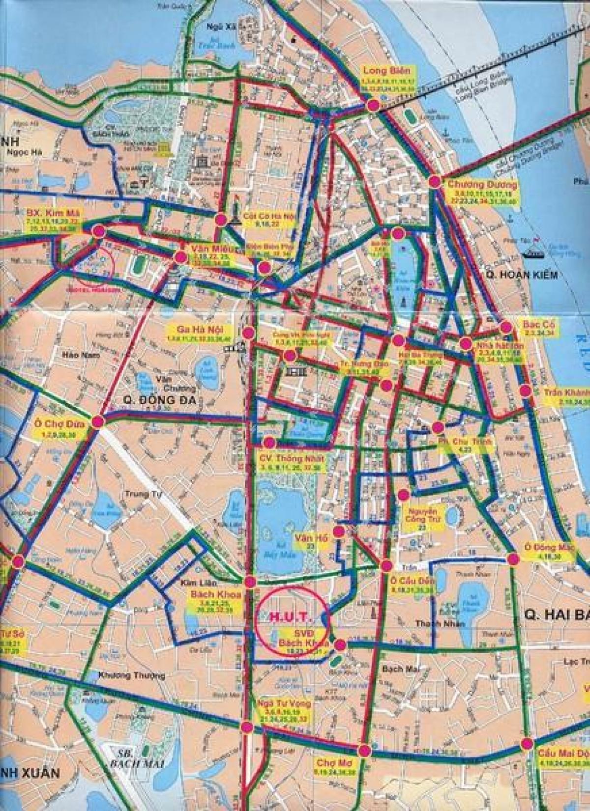 hanoi busz útvonalak térkép