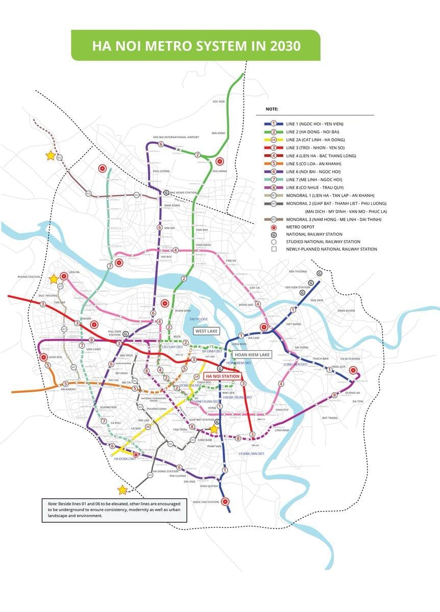 Térkép hanoi metró