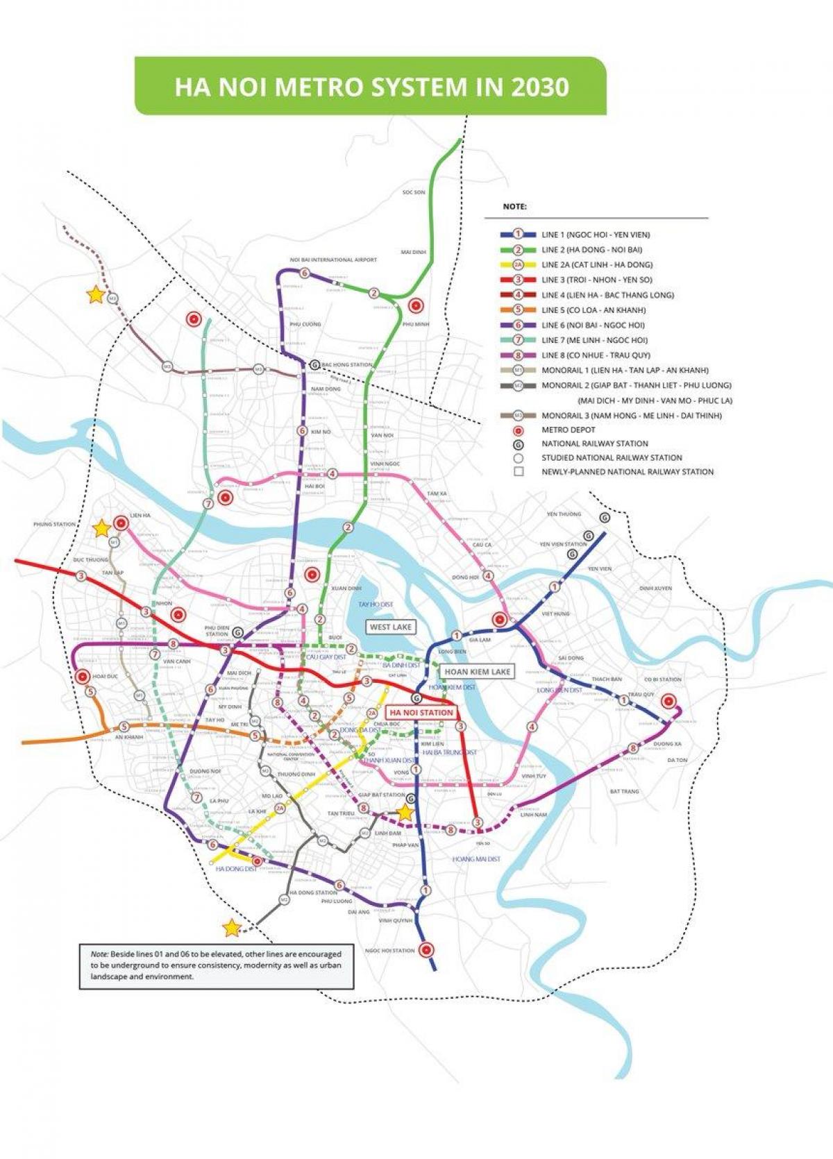 Térkép hanoi metró