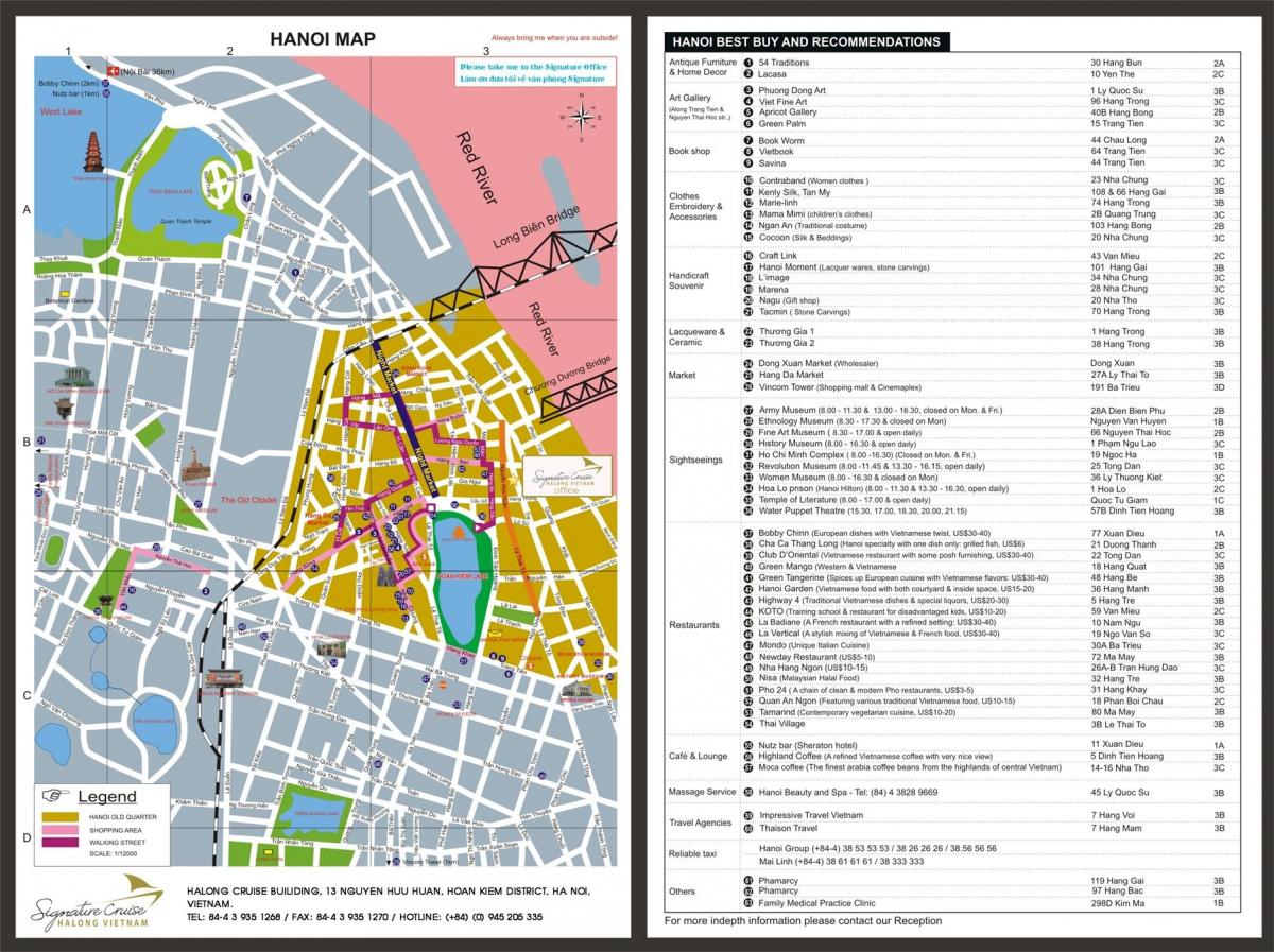 térkép régi negyed hanoi, vietnam