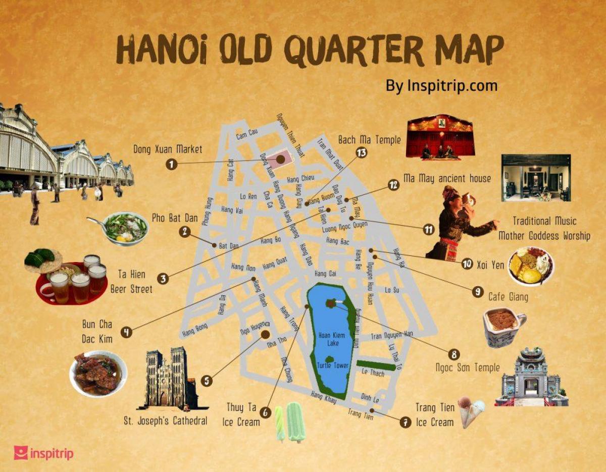 utca térkép hanoi old quarter