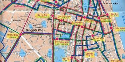 Hanoi busz útvonalak térkép