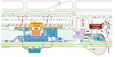 Hanoi repülőtéri terminál térkép